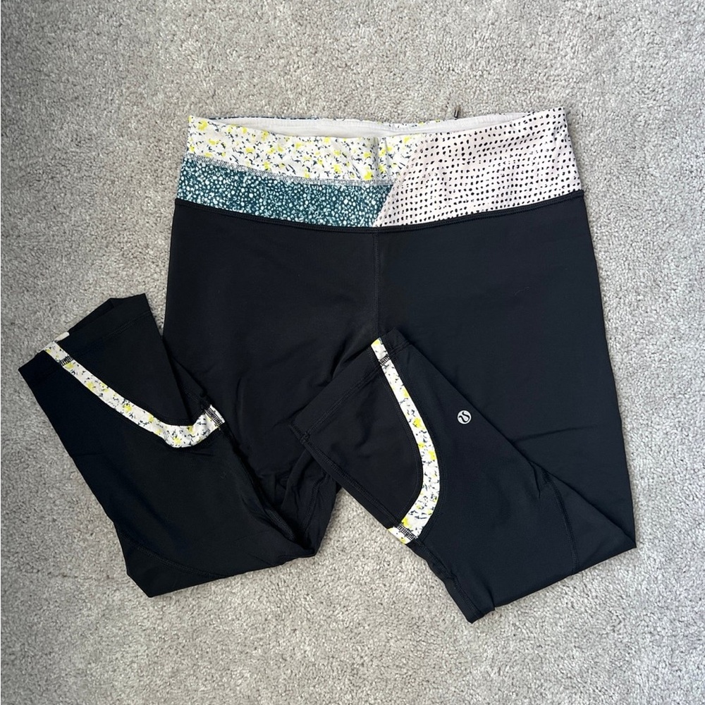 Lululemon Spring Floral‎ Patchwork Leggings